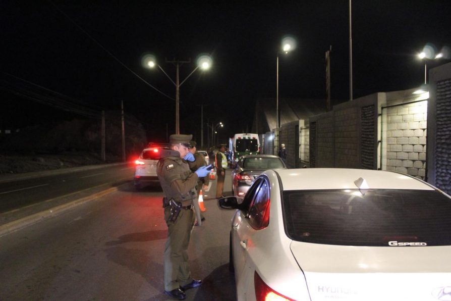 Fiscalización dejó 3 detenidos por conducir en estado de ebriedad en Tocopilla